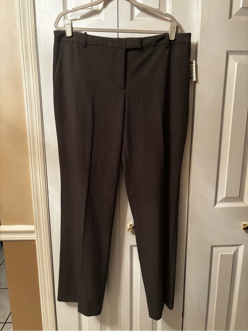 Calvin Klein Women's Dark Charcoal Straight-Leg Trousers